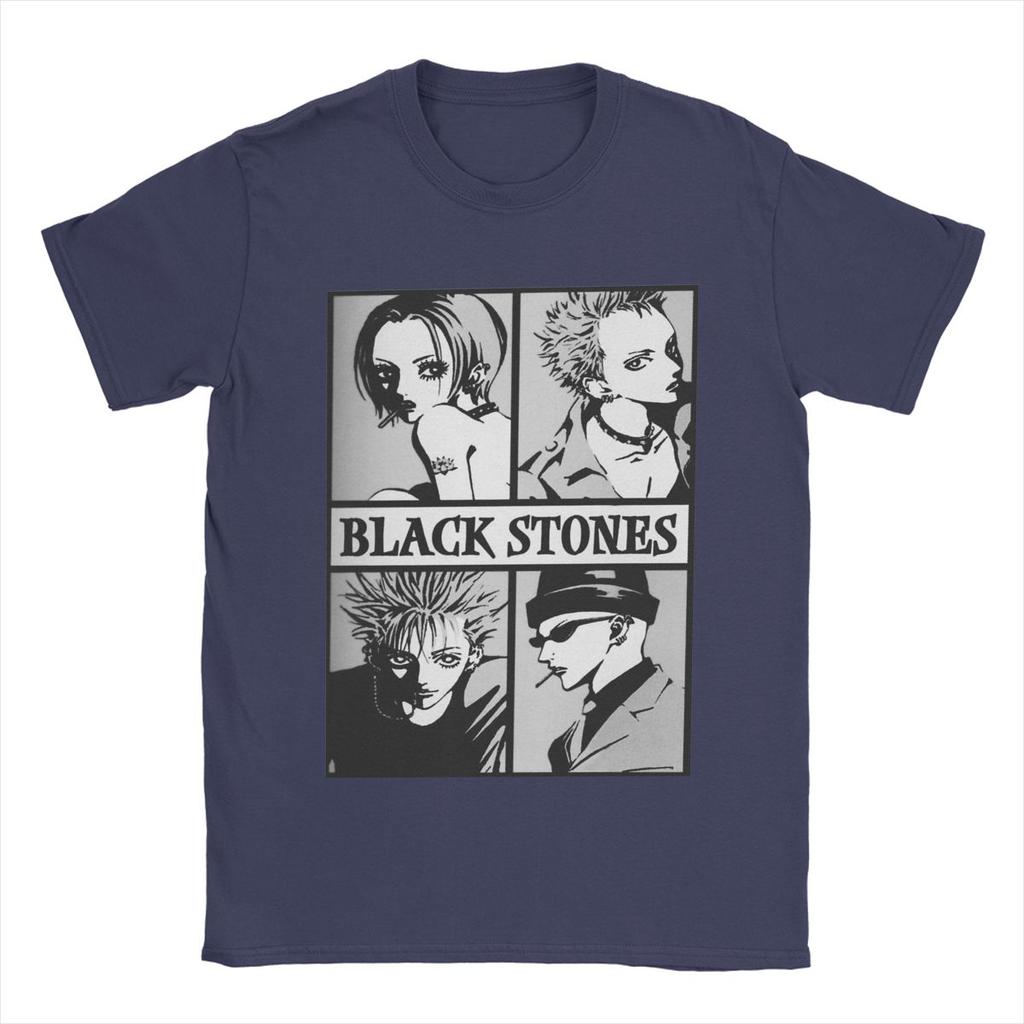 Nana Osaki Anime Black Stones T-Shirts für Herren Baumwolle Einzigartige T-Shirts Rundhals T-Shirts Kurzarm Oberteile Geschenkidee