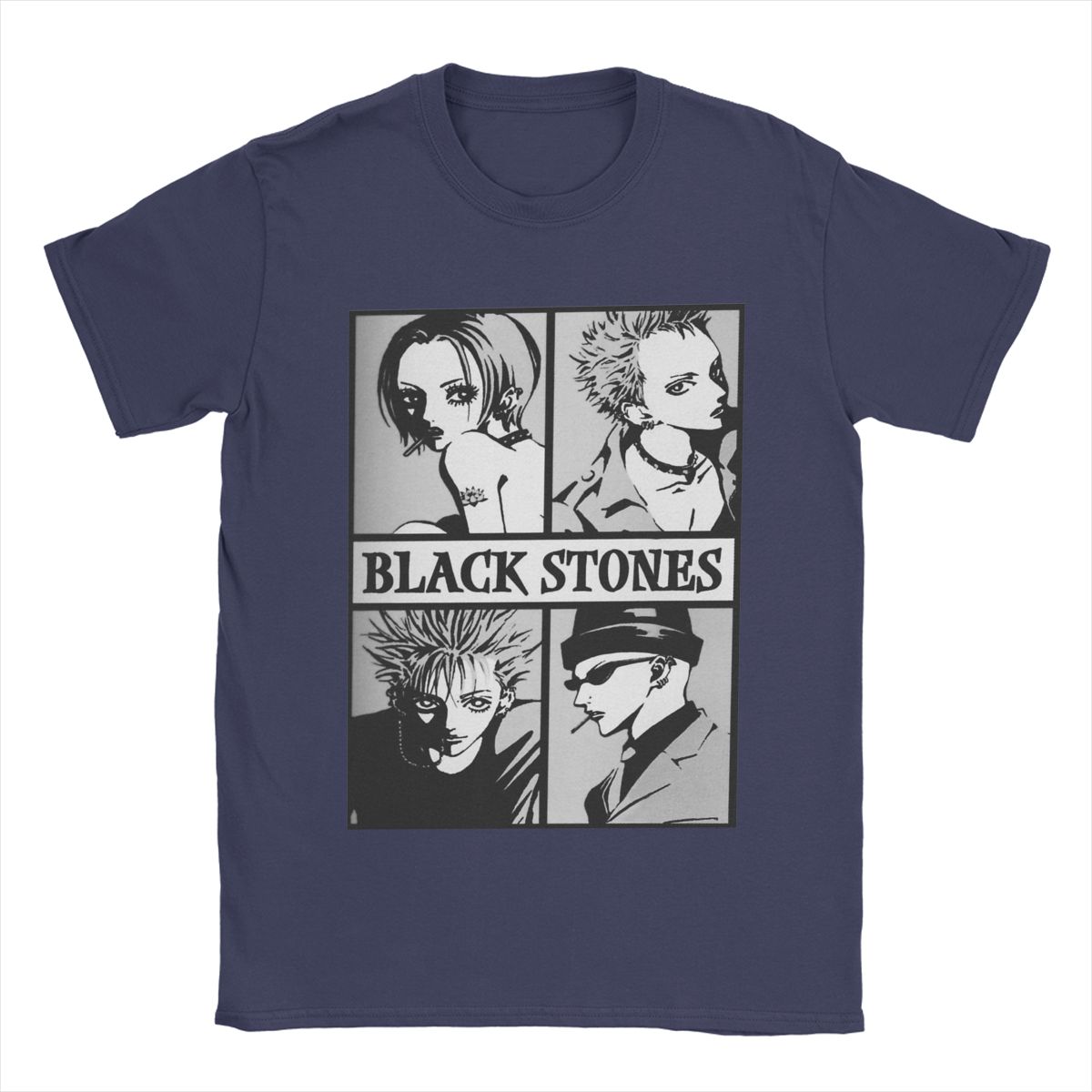 

Футболки Nana Osaki Anime Black Stones для мужчин, хлопковые уникальные футболки, футболки с круглым вырезом, топы с коротким рукавом, идея для подарка XXXXXL темно-синий