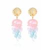 Hot Sale Fashion Vacation Wind Metal Starfish Shell Conch Earrings Suitable for Ladies Beach Vacation