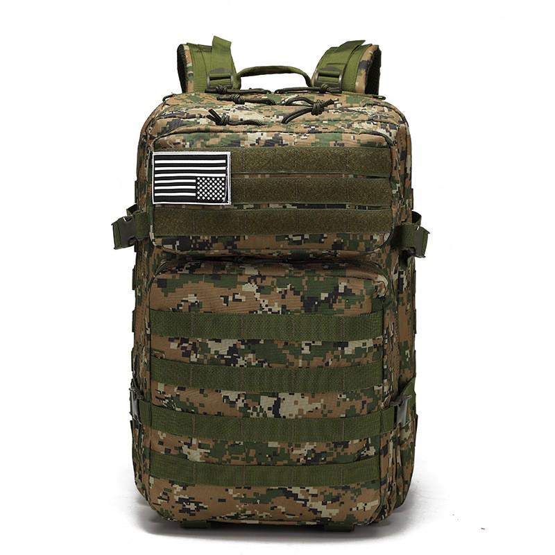 Men's Large Capacity Outdoor Sports Backpack, Water-Resistant, Multifunctional, 45L
