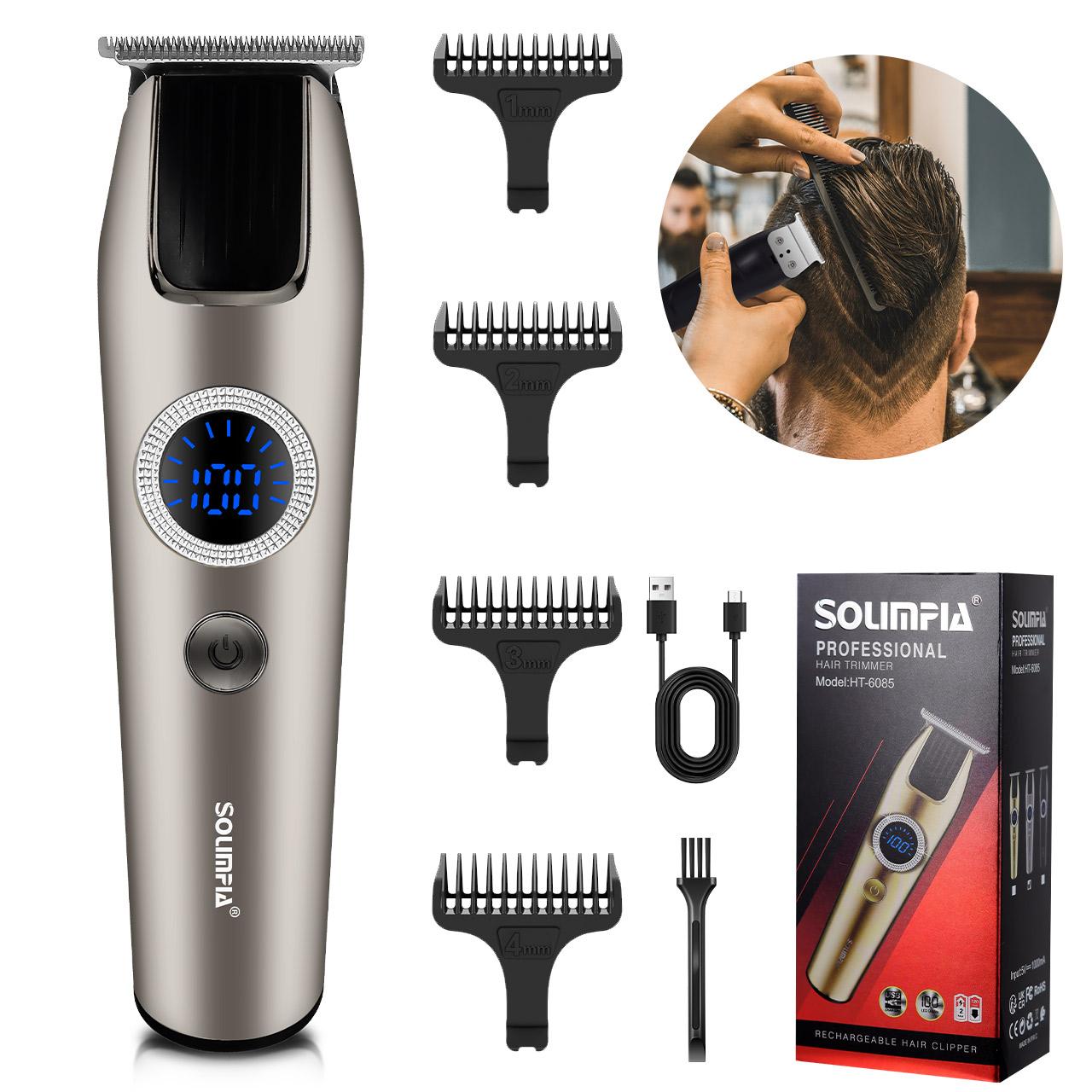 

Професійні машинки для стрижки волосся, акумуляторні перукарські машинки для стрижки волосся, грумінгу, перезаряджуваний тример для бороди сірий