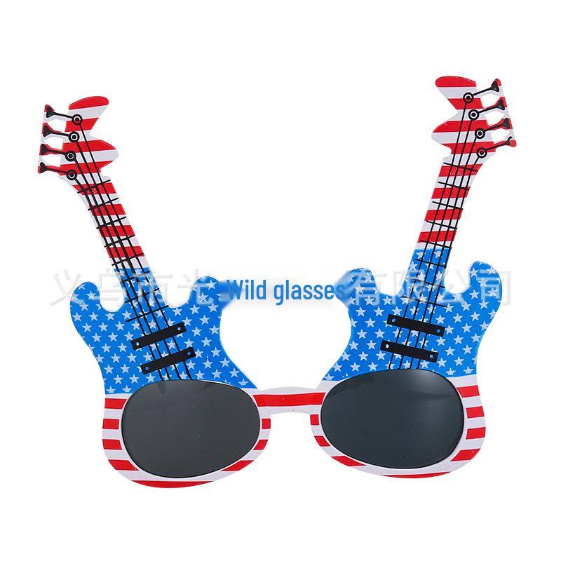 American Flag Peace Sign Glasses - Cross-Border Party & World Cup Decoration for Independence Day