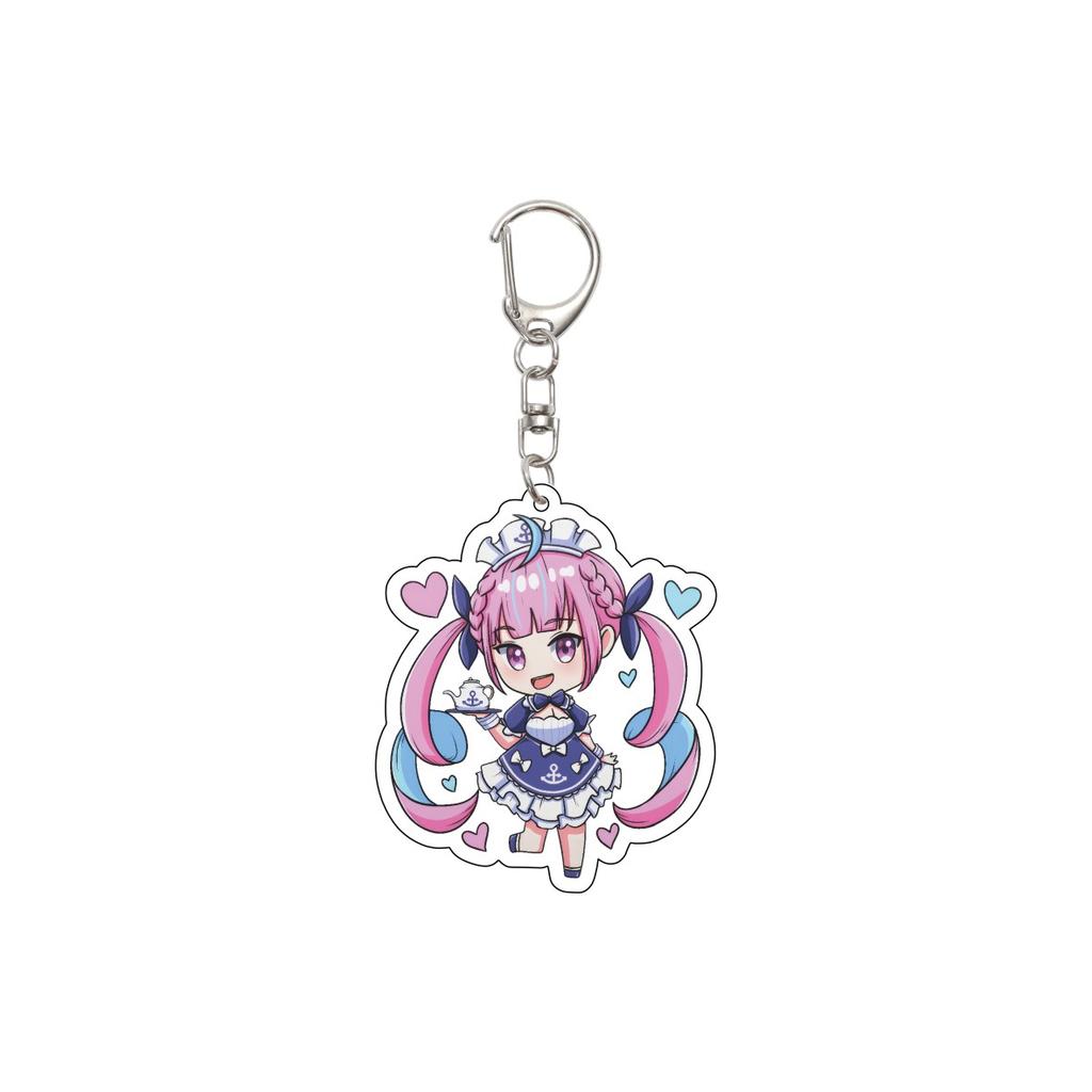 55MM Anime hololive Keychain Tokino Sora/Robocosan/Ōokami Mio/Shirogane Noel Key Chain Acrylic Model Plate Christmas Gifts