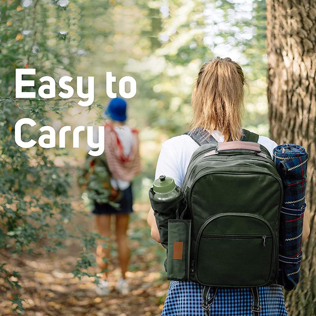 Portable Cutlery Bag Outdoor Camping Picnic Tableware Cutlery Organizer Home Dinnerware Storage Bag Polyester Fork Spoon Bag