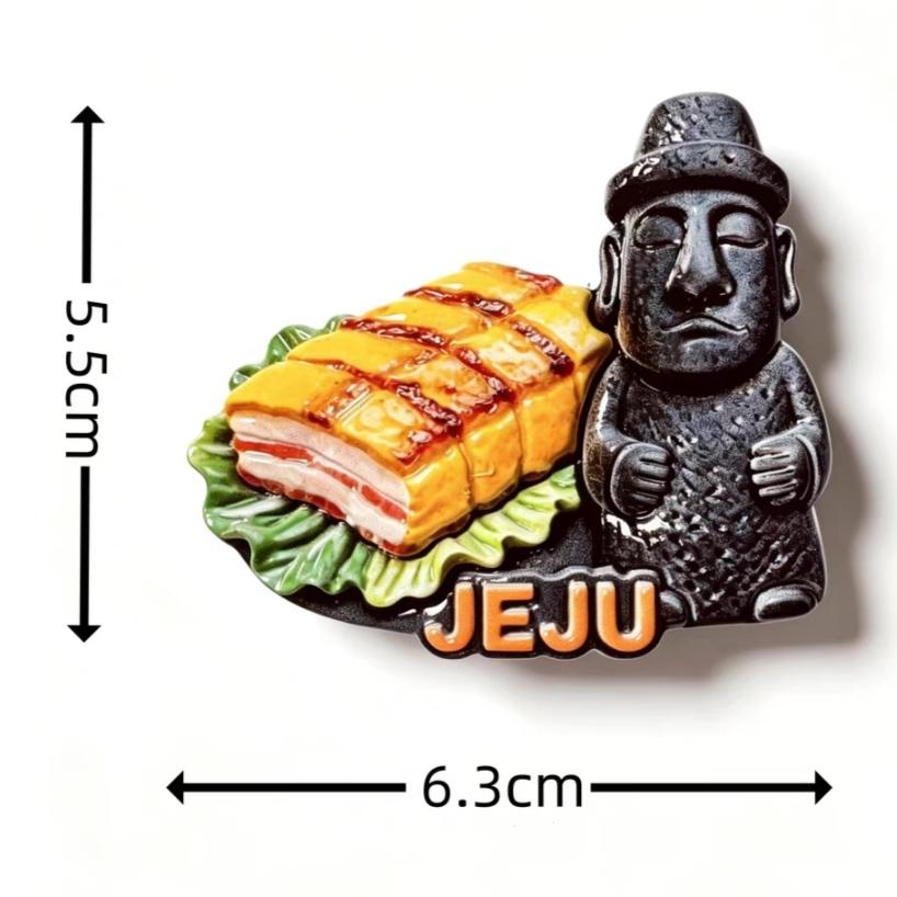South Korea Seoul Jeju 3D Fridge Magnets Tourism Souvenir Refrigerator Magnets Sticker Home Kitchen Decoration
