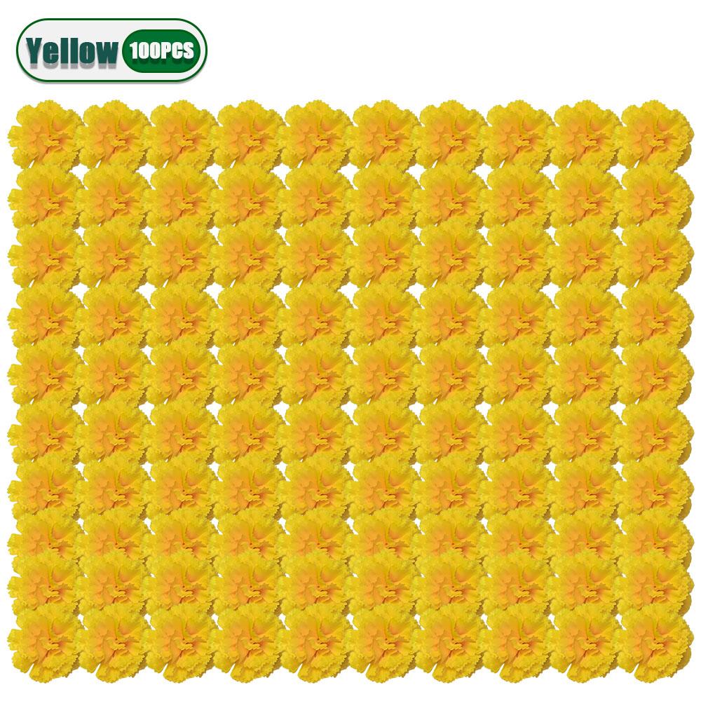 2.17 InchMexican Marigold Artificial Flowers Day of The Dead DIY Garland String Halloween Diwali Party Home Outdoor Decoration