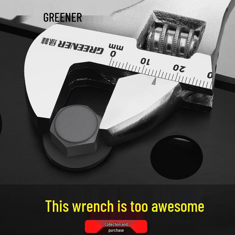 

Универсальный разводной гаечный ключ с большим зевом - Немецкий многофункциональный инструмент 5.5 High Carbon Steel Wrench, 19mm Jaw