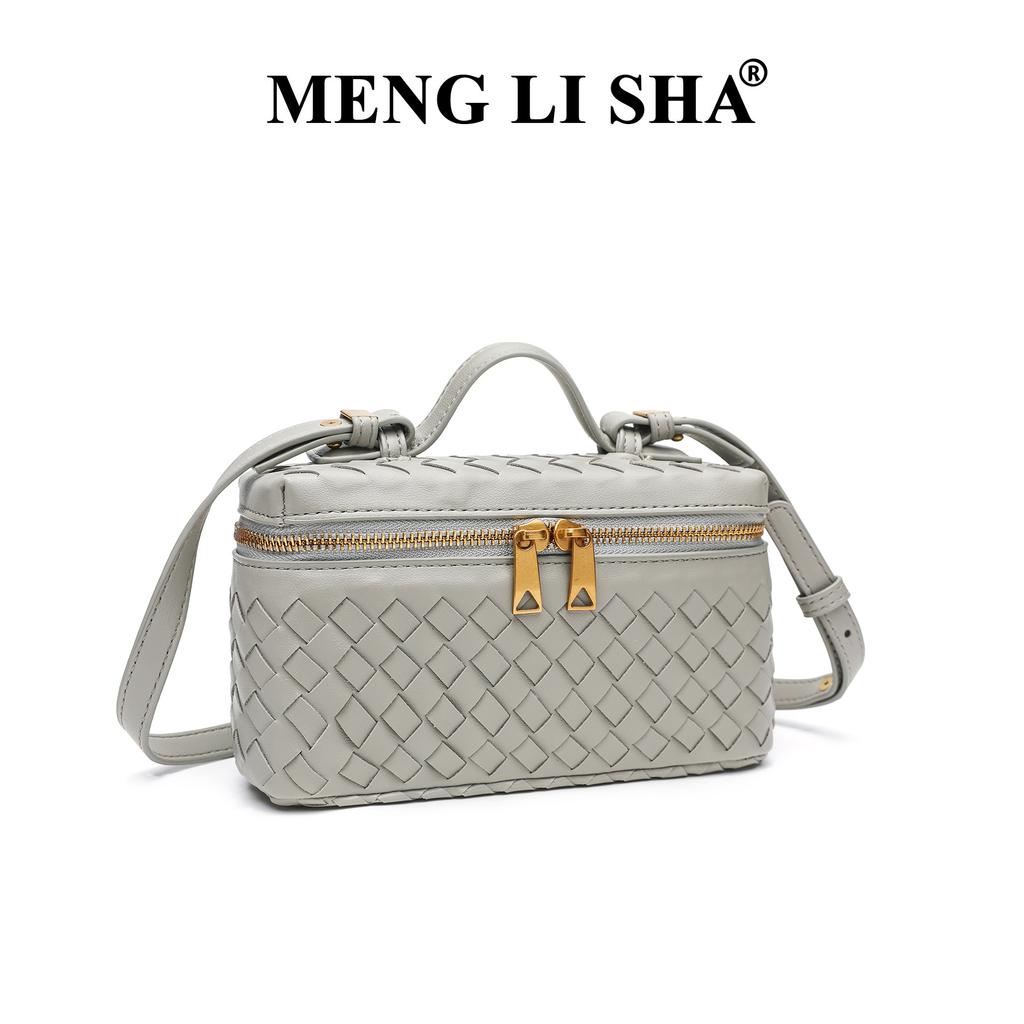fashionable one-shoulder messenger box bag, simple and versatile portable small square bag, new retro handwoven women's bag