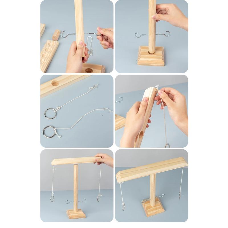 Ring Toss Game for Adults Hook and Ring Game Handmade Wooden Toss Game for Adults Outdoor Indoor Games Patio Decor Yard Games