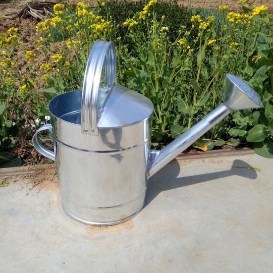 5/7/10/15L Stainless Steel Flower Waterer Can Large Capacity Lightweight Metal Watering Pot with Long Spout Garden Flower Can
