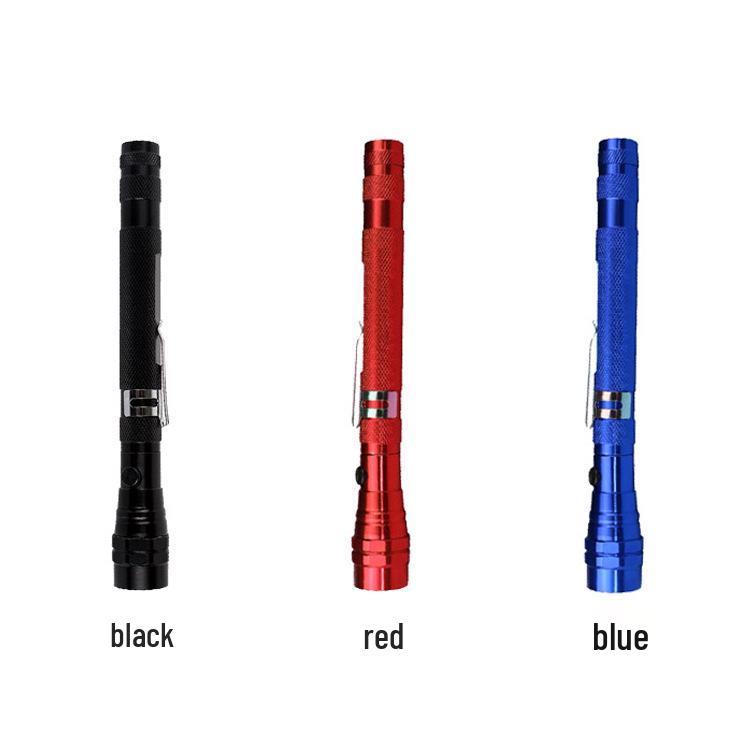 Retractable Multi-Functional Magnetic Telescopic Flashlight with Double-Headed 3LED Pen Light and Work Light