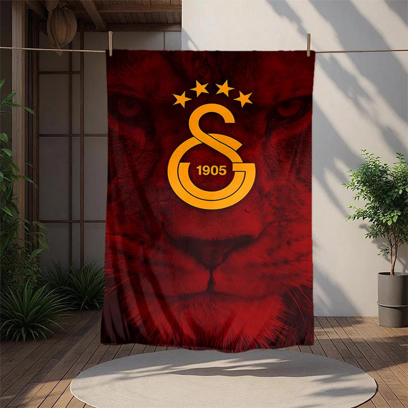 Galatasaray Flannel Blanket Soft Warm All-Season Throw, Design for Camping, Car Travel, Hiking Sofa, Bed, Office Perfect Gift for Parties