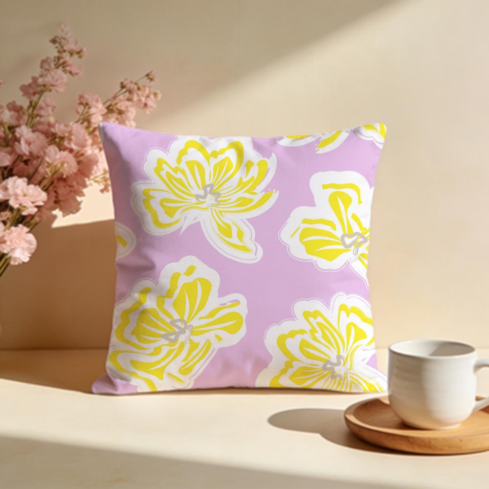 Happy Dopamine Explosion Floral Cushion Cover Soft Pillow Cases for Home Bedroom Living Room Sofa