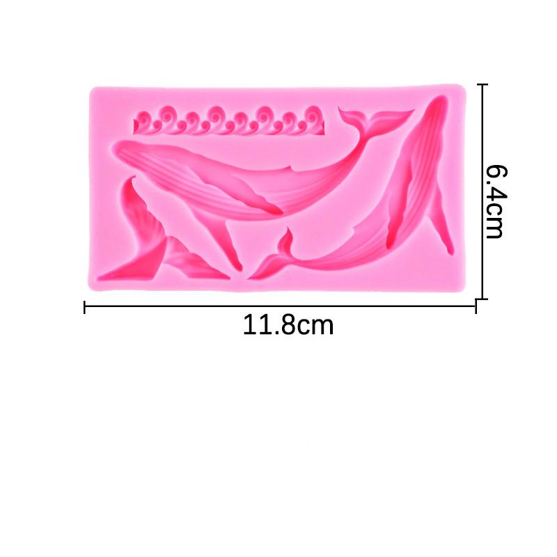 Whale Waves Silicone Mold Fondant Cake Decorating Tools Candy Chocolate Gumpaste Mould Sugarcraft Kitchen Baking Tool