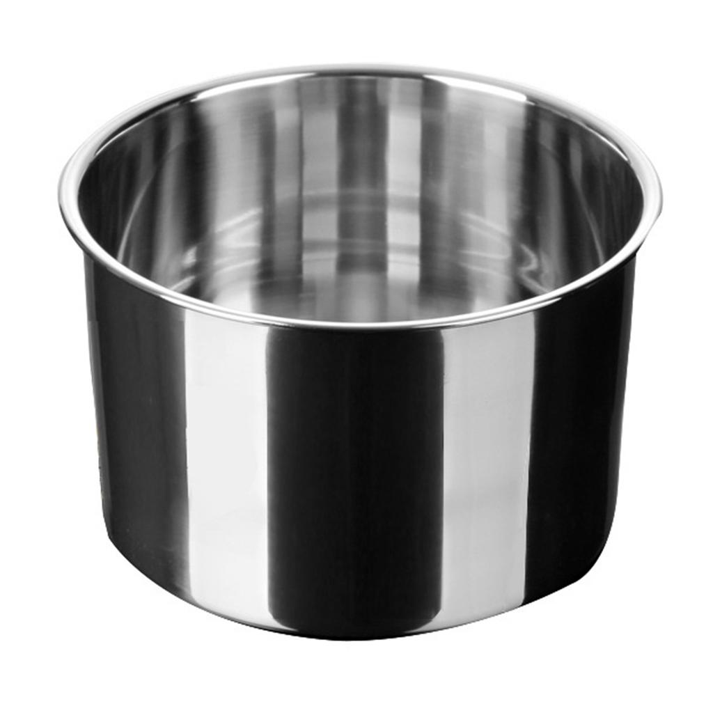 Stainless Steel Oil Storage Tank Multifunctional Durable Round Seasoning Bowl with Lid for Home Kitchen