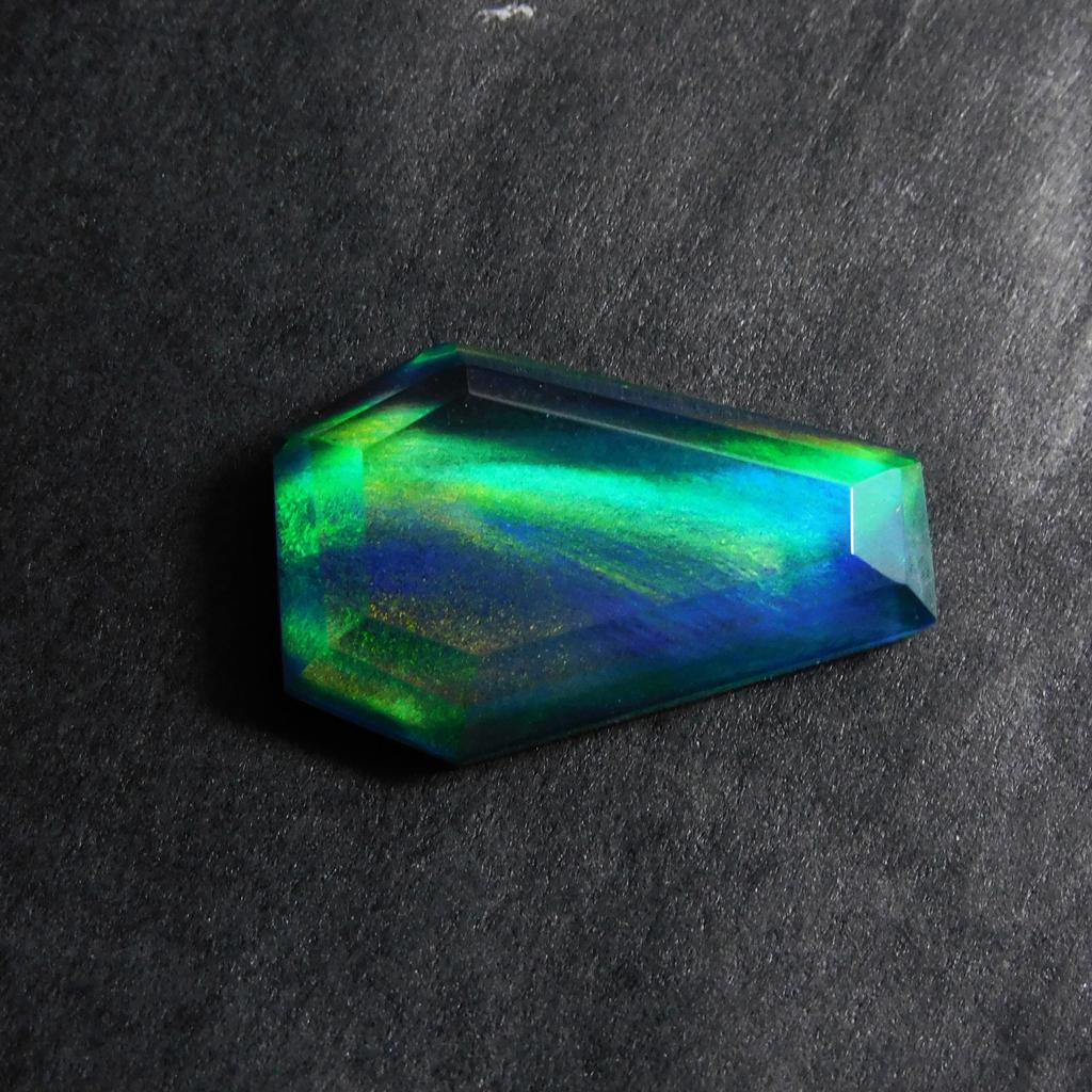 Lab-Created Opal Loose Gemstone Doublet 12.95 ct Fancy Cut Multi Color for Jewelry Making and Crafts