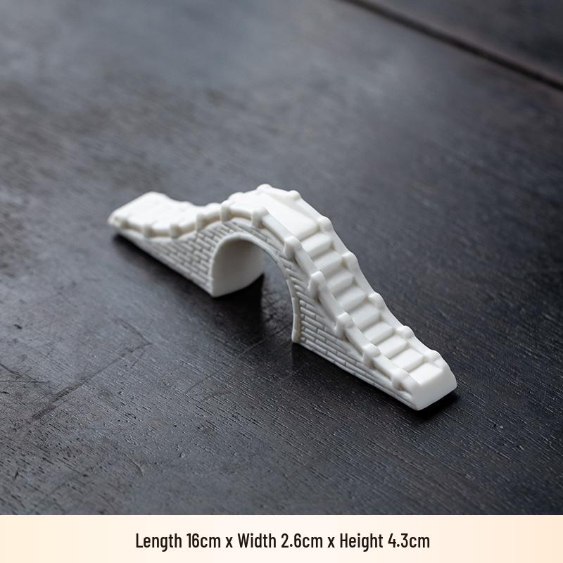 Ceramic Stone Arch Bridge Ornament for Micro Landscapes, Fish Tanks, or Zen Gardens