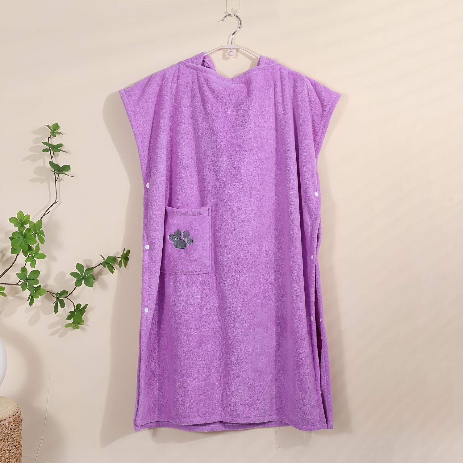 

Modern Microfiber Hooded Bath Towel Poncho,Polyester Coral Fleece Super Absorbent Quick Dry Bathrobe,Machine Washable Oblong Shape,Cartoon Pattern Фіолетовий