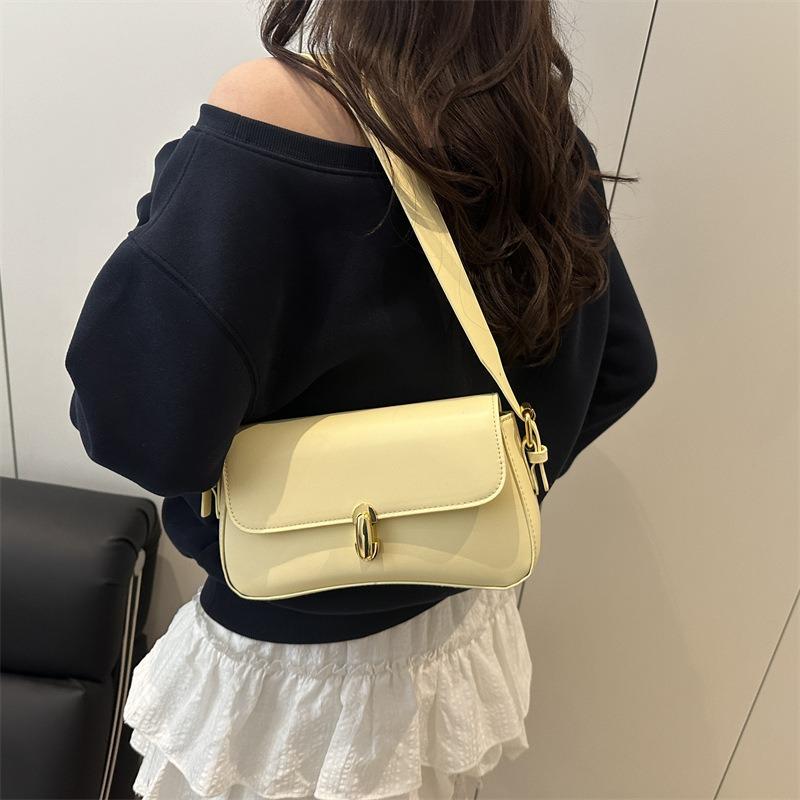 Niche Solid Color Underarm Bag New Fashion Simple Casual Versatile Portable Shoulder Bag