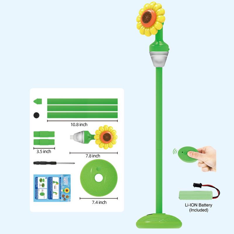 Automatic Sunflower Bubble Gun Electric Street Lamp Soap Bubble Machine Maker Outdoor Games for for Wedding Birthday Party Toys