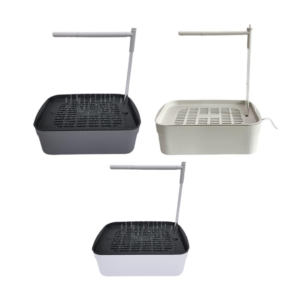 Automatic Bird Bath Tub Large Parrot Bath Cage Supply Splashproof Design Easy Maintenance for Budgerigar Cockatiel