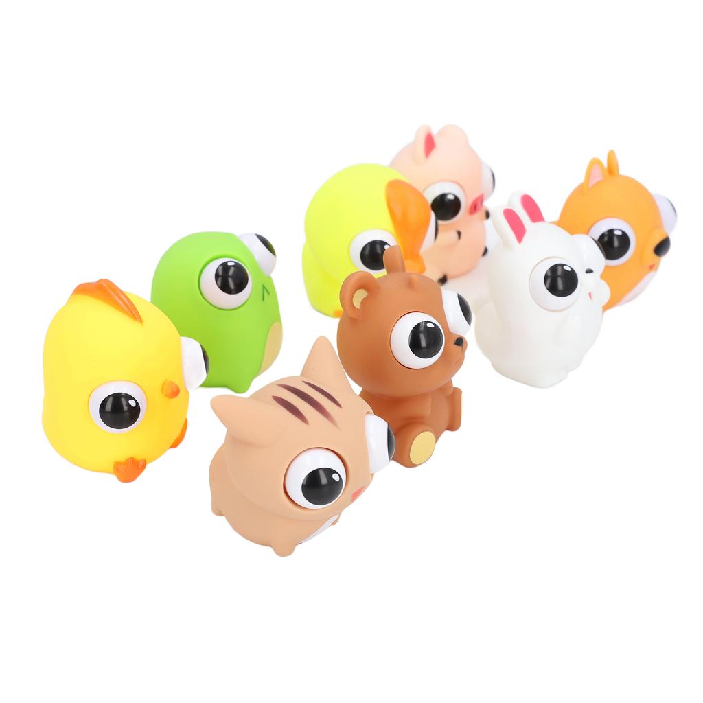8pcs Cartoon Squeeze Toy Eyes Opening Stress Anxiety Relive Animal Squeezing Sensory Toy for Kids