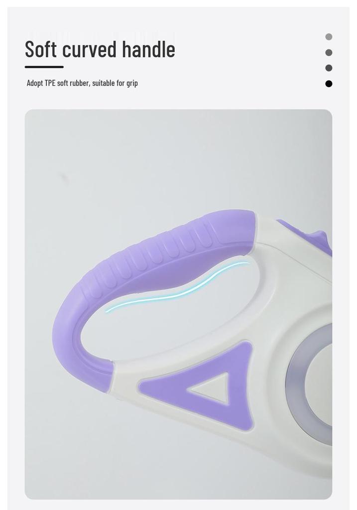 LED Retractable Dog Leash - Tangle-Free, Luminous Rope for Safe Walks.