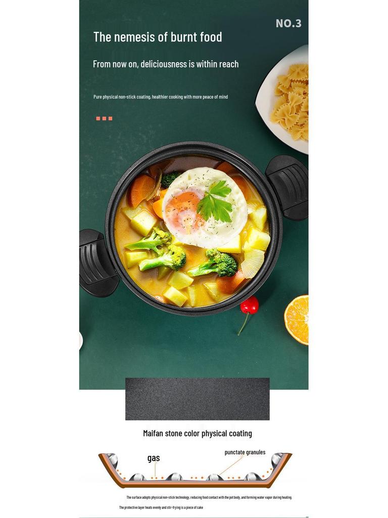 Multi-Functional Non-Stick Pressure Cooker for Gas & Induction Stoves – Explosion-Proof, Low-Pressure Cooking Pot