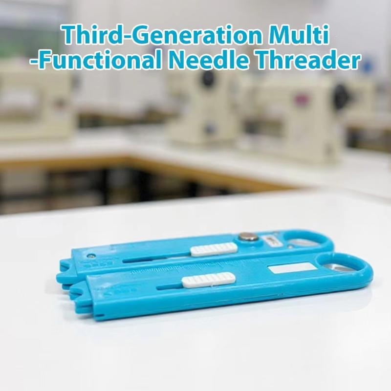 Compact Sewing Helper Anti-Piercing Needle Threader Magnetic Storage Ruler Magnifier Multi-Functional Sewing Accessories