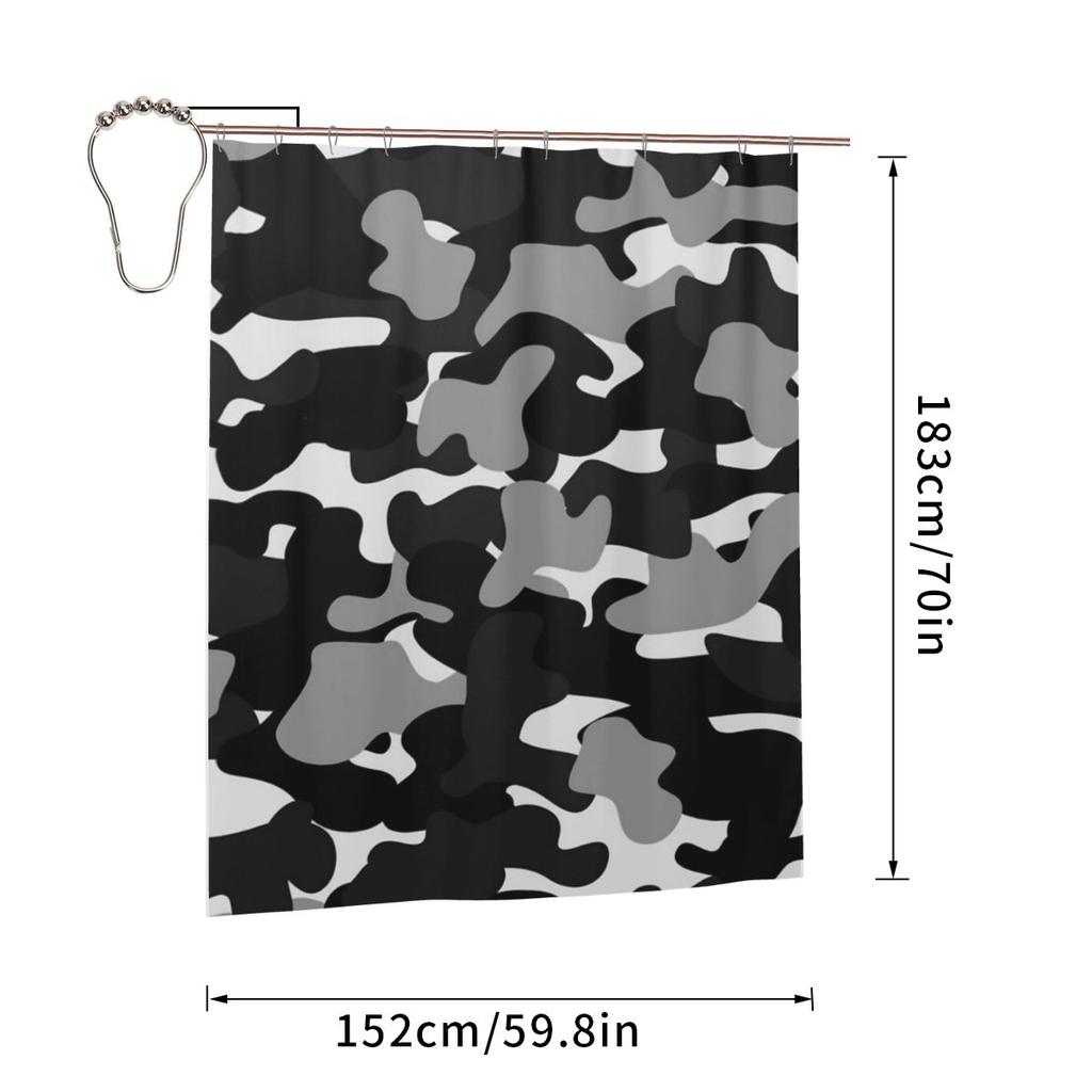 Tenda da Doccia Militare Camouflage Esercito Sfondo Camo Bagno Poliestere Impermeabile Tende da Bagno Con Ganci