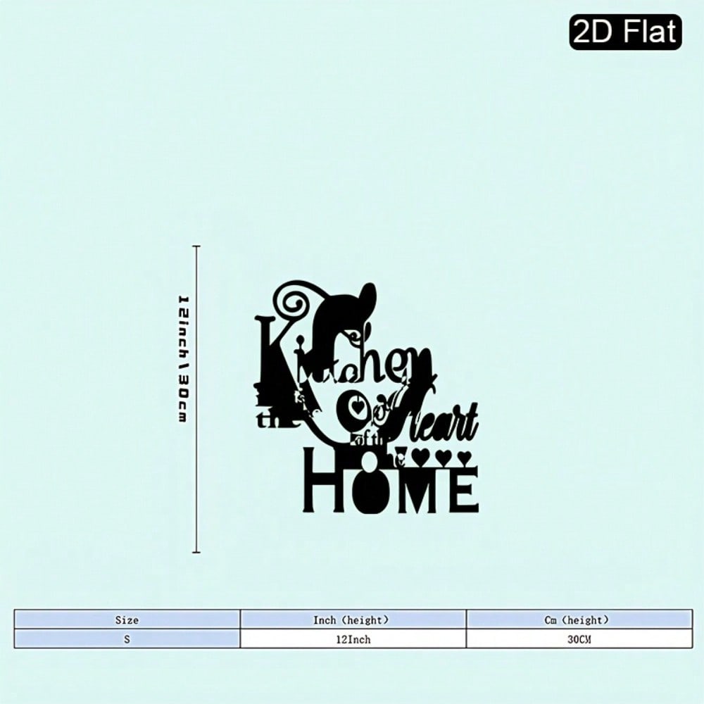 Vintage Metal Wall Art Cat Heart Silhouette Romantic Iron Decor разноцветный