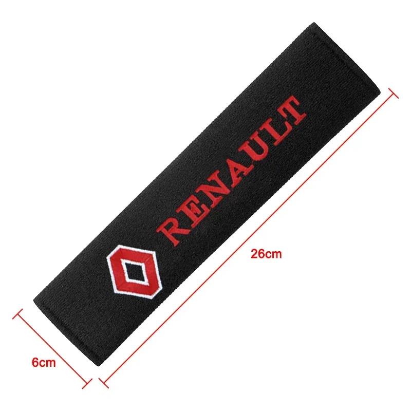 2026 Hot For Renault Hub Caps Car Seat Belt Cover styled Cotton Safety Shoulder Protector For Renault Megane 2 3 4 Twingo Clio T