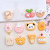 5 Stück Glänzende Katzenkekse Serie Harz Flache Rückseite Cabochons Exquisit für Haarspange DIY Schmuck Basteln Dekoration Trend Zubehör