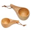 Rubberwood Wooden Drinking Cup 30ml/1oz Capacity Portable Wood Mug  Outdoor Camping