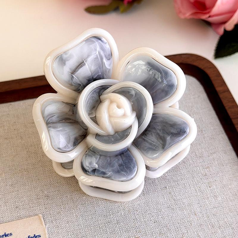 Flower Hair Clip French Style Elegant Women Flower Hair Claw Clip Hairpin Grab Clip Barrettes Headwear Hairgrip Hair Accessories