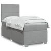 Vidaxl Kontinentalbett Mit Matratze, Hellgrau, Stoff, 100X200Cm
