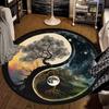 Large Round Carpet Rug Living Room Bedroom Decoration Anti Slip Tree of Life Mat Dragon Lion Tiger Yin Yang Tai Chi Carpet Rugs