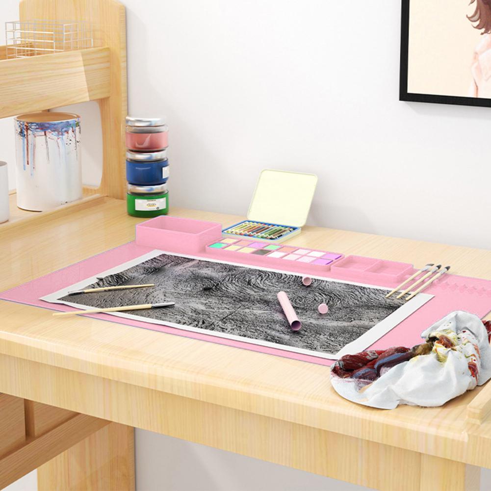 Universal Painting Mat Smooth Surface Convenient Silicone Child Painting Pad  Reusable Graffiti Pad School Supply