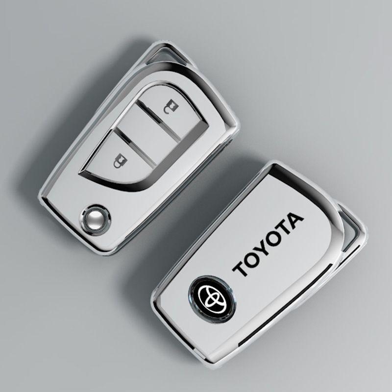 

Flip 2 3 Button Soft TPU Car Key Case Cover for Toyota Camry 2022 2021 Corolla Key Cover Car Accessories Keychain Keyring Holder