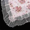 Cover Dust-proof Bedside Cabinet Pink Flower Decoration Lace Table Cloths Rectangular Table Cover