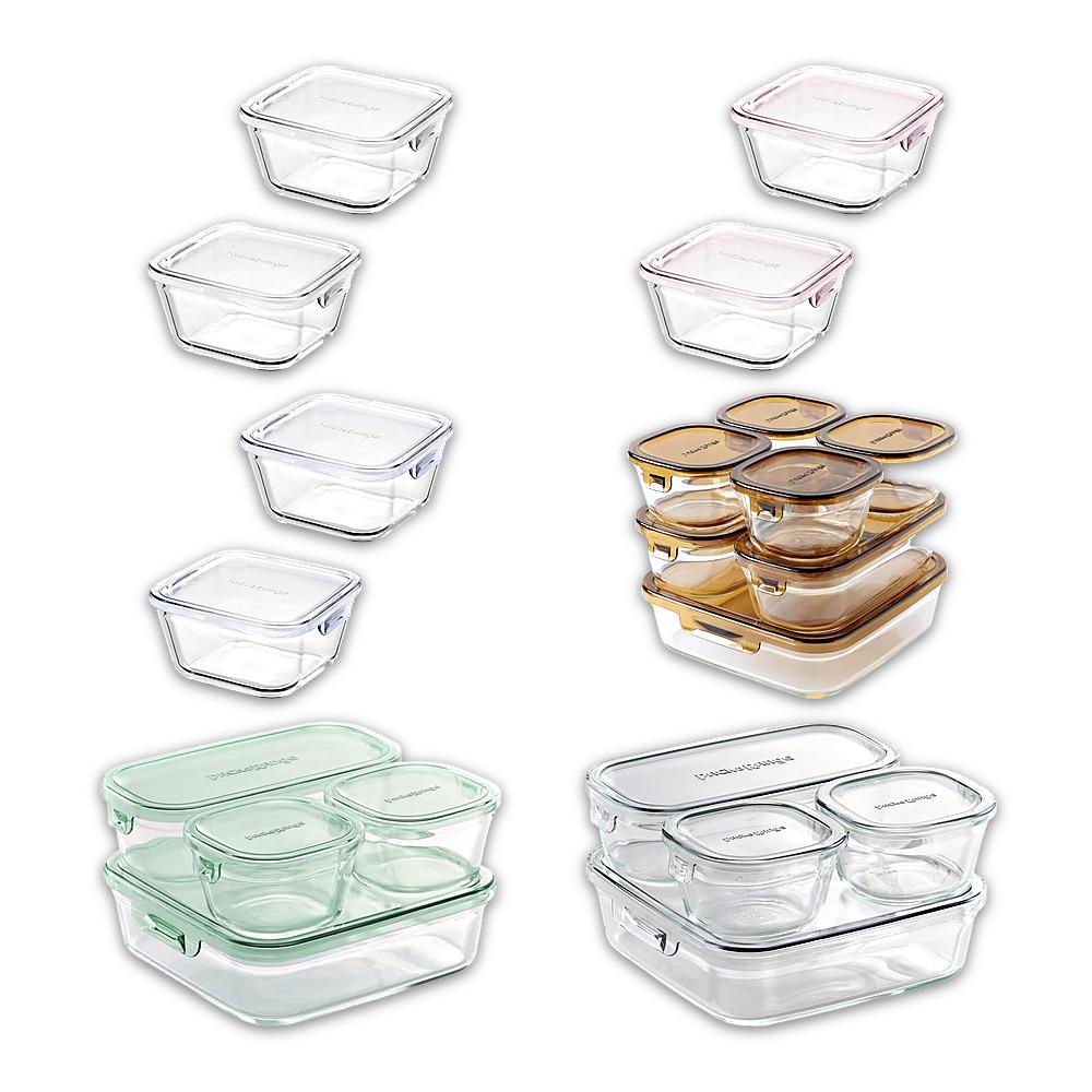 iwaki Pack & Range Square Glass Food Storage Containers Heat Resistant Microwave Safe PS-PRN-11W