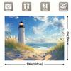 A Coastal Lighthouse Tapestry: Bring the Beauty of the Seaside into Your Home with This Stunning Wall Art Featuring a Majestic