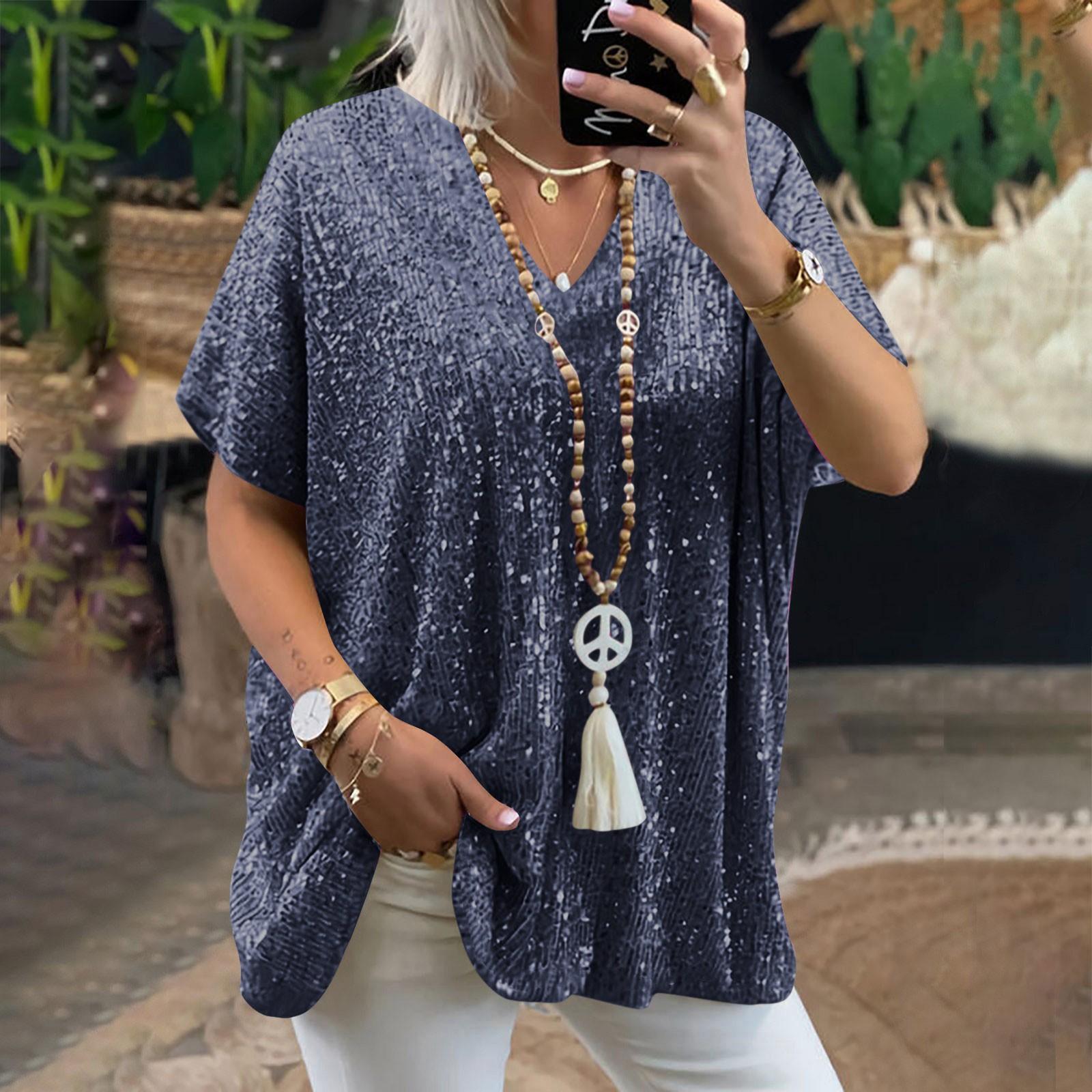 

Блестящие майки для женщин без рукавов блестящие рубашки для вечеринок футболка с пайетками XXXL темно-синий