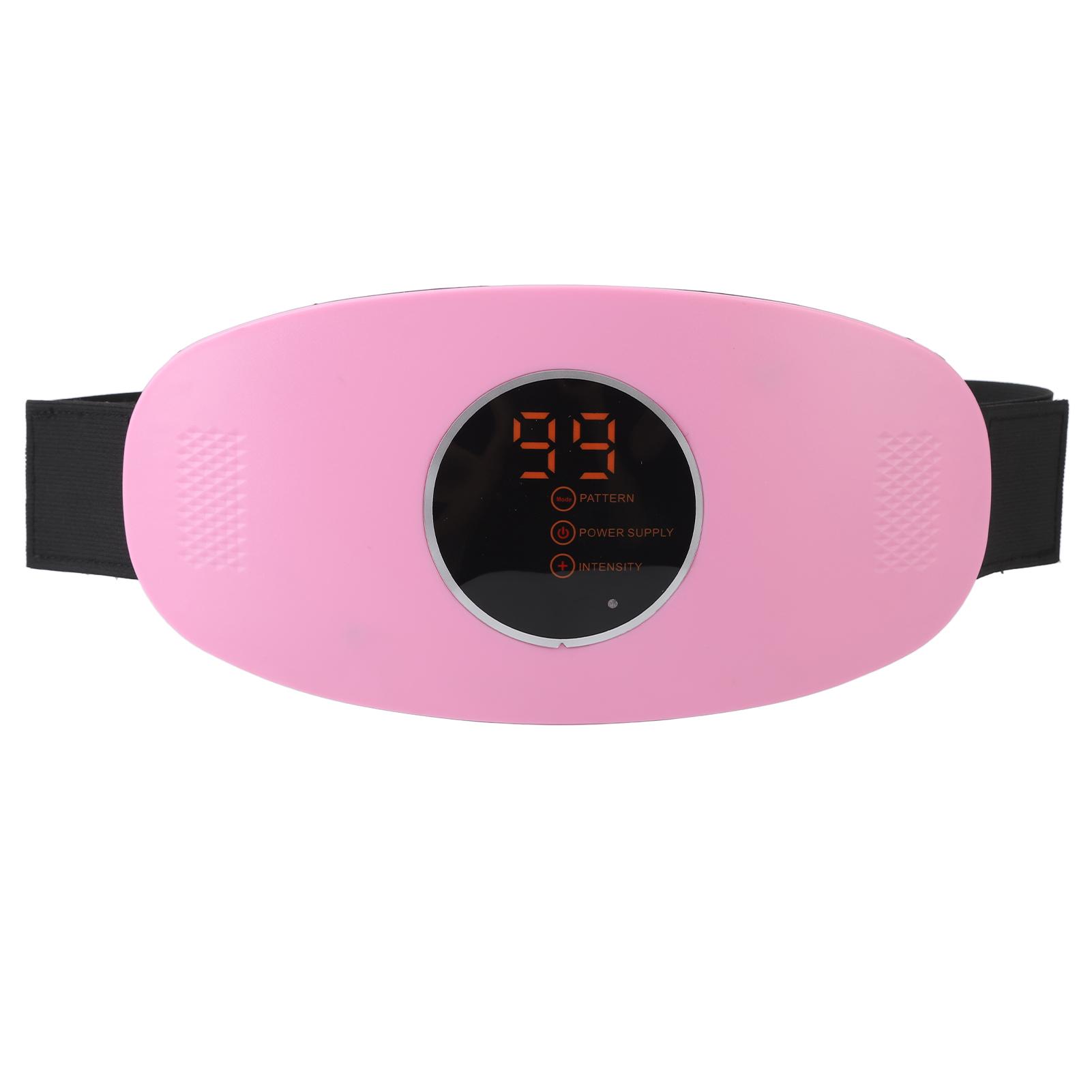 

Electric Slimming Belt Rechargeable Improve Blood Flow Abdominal Massager Machine for Body Pink