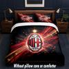 AC Milan Design Bed Bedding Set 1 Duvet Cover + 2 Pillowcases Soft Breathable Household Bed Linens