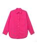 Rose Red Cotton Long-Sleeve Women's Shirt: Loose Fit, Slimming, Fashionable, Skin-Brightening - 2026 Spring Collection, Perfect for Commuting.