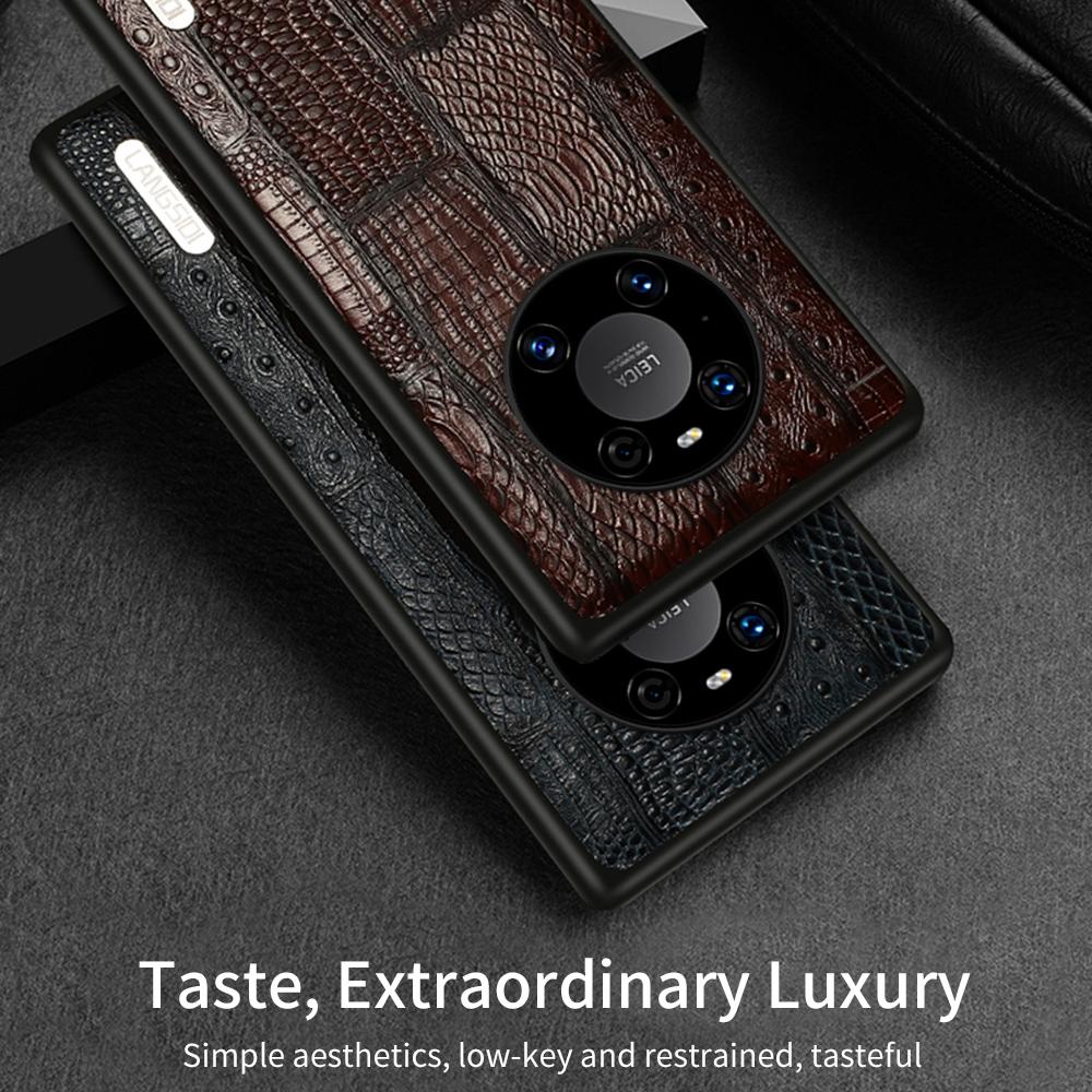 Retro Genuine Leather Phone Case for Huawei P60 Pro Mate 60 60Pro 60RS 40Pro 50Pro Back Cover For Honor Magic 6 5 Pro
