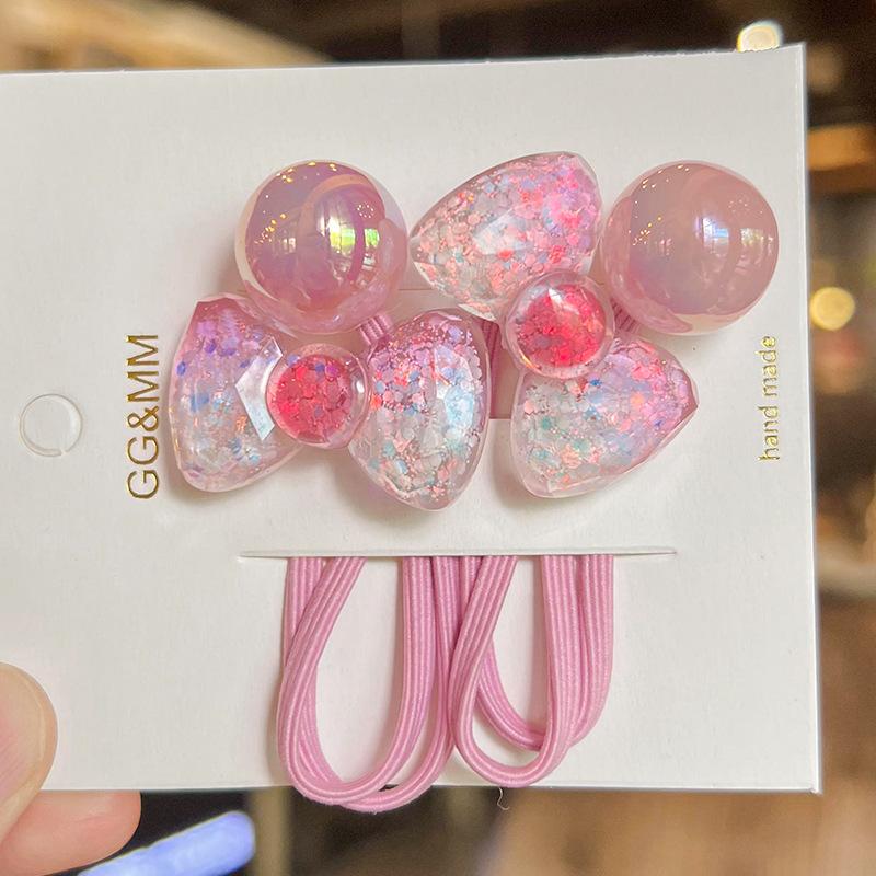 

100 шт./лот Разноцветные Взрослые Детские Резинки для Волос с Бантиком Веревка Аксессуары для Волос DIY Эластичные Повязки на Голову