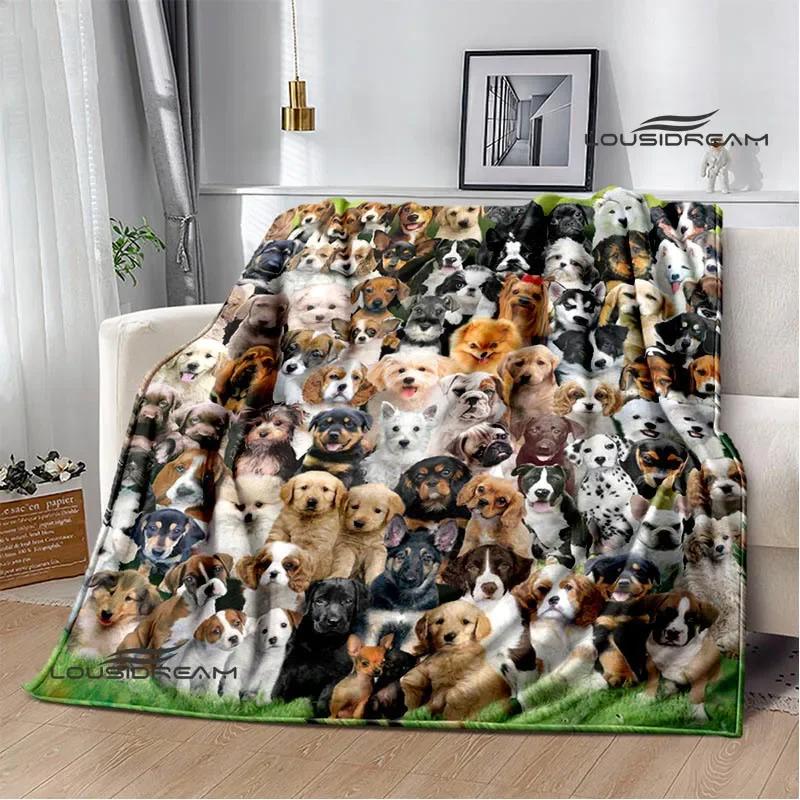 3D Cute dog printed blanket Flannel Warm blankets Soft and comfortable blanket bed linings cubre cama Birthday Gift