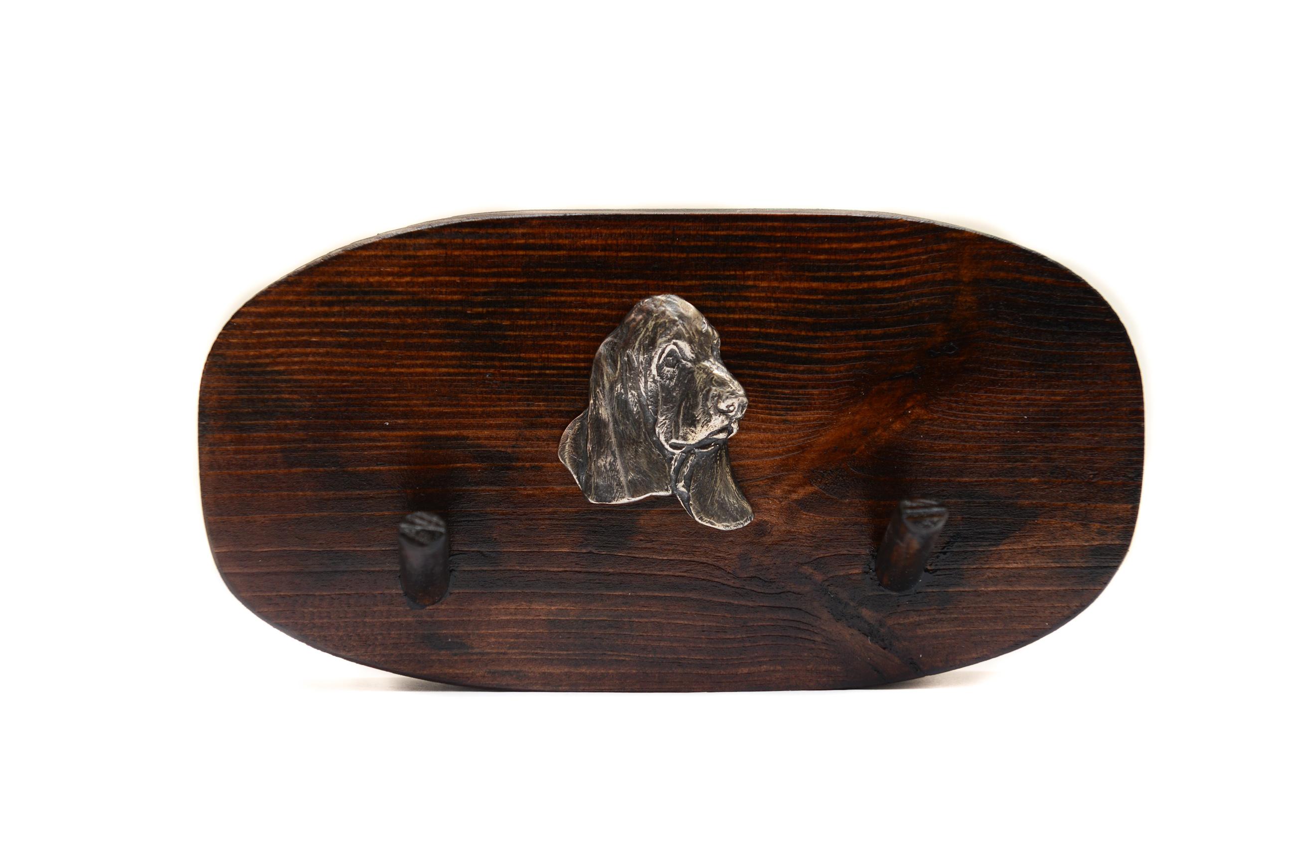 

Basset Hound II - accessory rack, dog medal rack, key hooks by Art-Dog коричневий